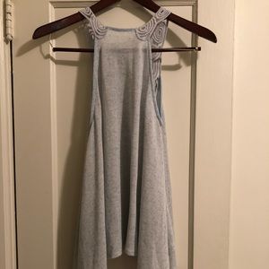 Light blue knitted tank top